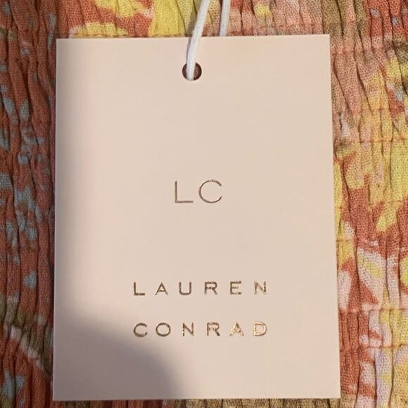 Lauren Conrad Smocked Peplum Tank Size XL New - Picture 7 of 9